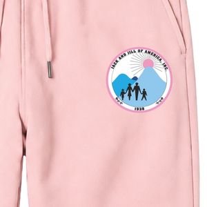 Pantalon de jogging en molleton rose avec écusson brodé Jack & Jill, taille élastique avec cordon de serrage, poches latérales et bordure côtelée - Product Image 5