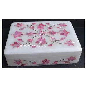 Magnifique boîte de rangement rectangulaire en marbre rose poli et lisse, de luxe, pour cadeau de mariage, vente en gros et fabrication. - Product Image 1