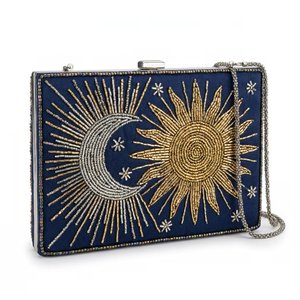 Bolso de mano bohemio artesanal con cuentas y flores, de lujo, para fiesta de bodas, elegante, para mujer, bandolera nupcial con correa única, personalizado - Product Image 1