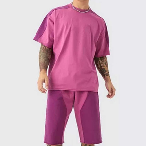 Ensemble décontracté deux pièces pour homme, tenue de sport d'été, t-shirt à manches courtes et short imprimé pour homme - Product Image 1