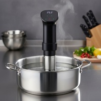 Sudex 1800W Cuiseur à bain-marie en acier inoxydable de haute qualité avec réglage précis de la température, minuterie numérique et moteur DC sans balais
