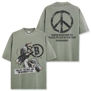 Camisetas de Algodón con Estampado Gráfico, Holgadas, de Verano, Diseño Nuevo, Venta al Por Mayor, OEM 2026, para Hombre, Manga Corta - Product Image 1