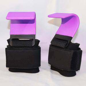 Ganchos Ajustables de Neopreno Acolchado para Levantamiento de Pesas, Entrenamiento en Gimnasio, Diseño de Logotipo y Color Personalizados, Opción OEM/ODM - Product Image 1