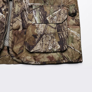 Men's Realtree Camo Hunting Vest Multi-Pocket Breathable Mesh <b>Back</b> Tactical Fishing Outdoor Safari Wholesale OEM Available - Product Image 5