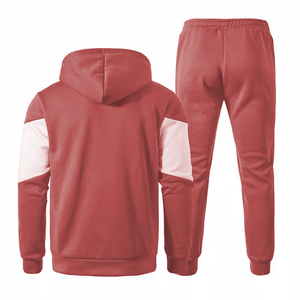Conjunto deportivo informal para hombre, sudadera con capucha de algodón y pantalones de chándal con cremallera completa, ropa deportiva personalizada de alta calidad - Product Image 5