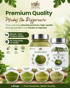 Cápsulas de Moringa JIVVYA 500 Mg, 120 Cápsulas Vegetales, Fórmula de Hoja Entera, Sin Aditivos, Sin Gluten, Sin Maíz - Product Image 2