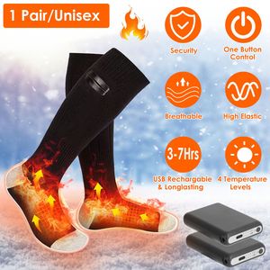 Calzini Riscaldati Elettrici Ricaricabili per Uomo e Donna, Scaldapiedi per Interni ed Esterni con 4 Livelli di Temperatura - Product Image 2