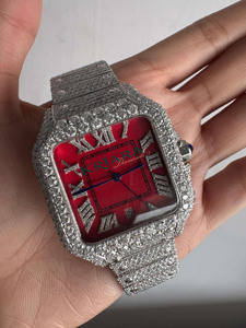 Reloj de Lujo para Mujer con Movimiento de Cuarzo, Cristal de Diamante Analógico de Acero Inoxidable de Alta Calidad con Moissanita - Product Image 3