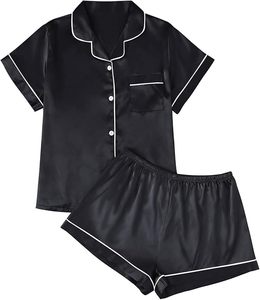 Pijama de Mujer para Verano, Otoño, Primavera e Invierno, Camisón hasta la Rodilla, Manga Corta, Diseño de Dibujos Animados, Transpirable, Secado Rápido, Talla 3XL, 100% Algodón - Product Image 6
