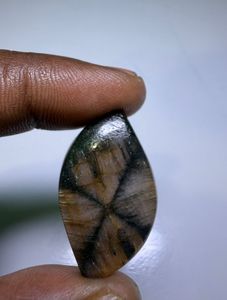 Colgante de Piedra Preciosa Natural de Chiastolita Marrón, Cabujón de Cristal Pulido, Chiastolita Natural para Joyería - Product Image 3