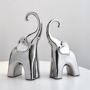 Elegant Elephant Statue In Metal Finish For Luxury Home <b>Decor</b> And Office <b>Table</b> Accent Styling - Product Image 2