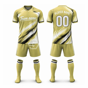 Maillot de foot personnalisé en sublimation, 100% polyester, séchage rapide, anti-transpiration, unisexe adulte, antibactérien, nom d'équipe - Product Image 2