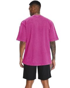 T-shirt unisexe vintage délavé d'été 100 % coton léger avec impression sérigraphique personnalisée, manches courtes, coupe oversize, motif uni sur le devant - Product Image 1