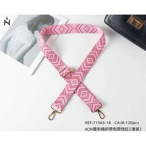 <b>Women</b> <b>Bag</b> <b>Accessories</b> 4CM Woven Tape with Diamond Grid and Jujube Red ASA DE BOLSO - Product Image 1