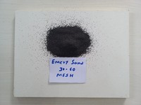 Le plus grand fournisseur exportateur d'Asie, couleur noir de jais, poudre de sable d'émeri de 30 à 60 mailles de qualité fine pour abrasifs spéciaux à usage de sablage