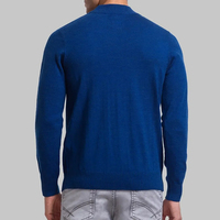 Kaos Pria Ukuran Besar Mock Neck 100% Katun Fleece, Rajutan Ringan, Bahan Bernapas Anti Kusut untuk Layering (Pesanan Grosir)