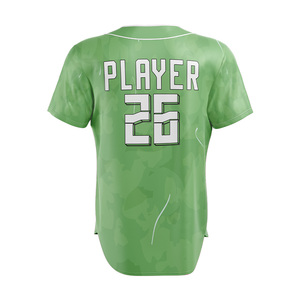 Camiseta de Béisbol para Mujer, Tallas Grandes, Tejido de Malla Transpirable, Cierre con Botones, Impresión de Logotipo Personalizado, Suministro de Fábrica OEM ODM - Product Image 2