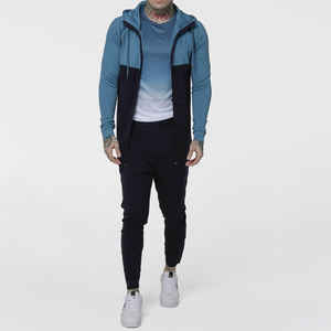 Men's <b>White</b> Hooded Tracksuit Full Zip Sweatshirt <b>Jogger</b> Set Solid Color Casual Wear Breathable Polyester Autumn Outfit - Product Image 4