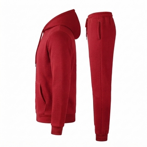 Ensemble de survêtement décontracté pour homme, deux pièces, veste et pantalon, design personnalisé, vente en gros - Product Image 2