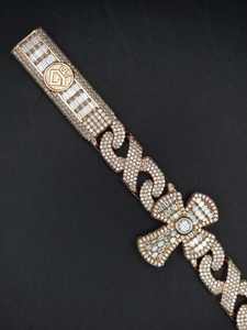 Chaîne Croix en Argent Sterling 925 Haut de Gamme avec Moissanite, Testée au Diamant, Gravure Personnalisée Gratuite, Plaqué Or, Style Hip Hop - Product Image 6