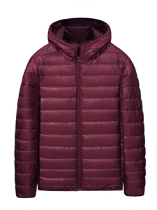 Chaqueta Acolchada Gruesa para Hombre con Capucha, Cierre Completo, Resistente al Agua, Forro Acolchado, Abrigo de Invierno 100% Nylon, Estilo Urbano, Plegable - Product Image 2