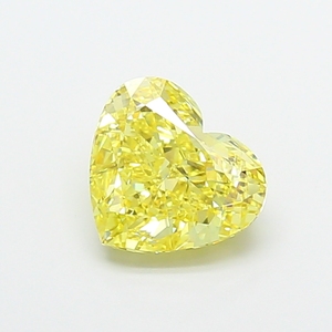 Magnifique diamant jaune en forme de cœur 2,55-2,70 carats, couleur vive fantaisie, VS1, pierre certifiée en vrac pour collection de joaillerie fine - Product Image 1