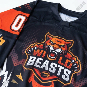 Maillot de hockey personnalisé sublimé de qualité supérieure Sibrin |   100% polyester, nom et numéro d'équipe personnalisés, toutes tailles |   Hockey sur glace pour adultes - Product Image 5