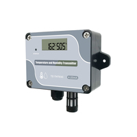 Tzone THT03C Layar LCD Output Analog Pengontrol PLC Waktu Nyata Sensor Suhu 4-20mA Pemancar Suhu dan Kelembaban