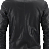 Blouson aviateur en cuir de vache pour homme, doublure en fourrure de mouton, col montant, fermeture éclair, grande taille, style moto, hiver