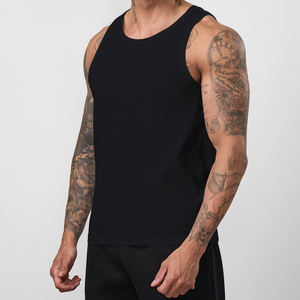 High Quality Sleeveless Summer Fitness Bodybuilding Gym Tank Tops Wholesale <b>Mens</b> <b>Singlet</b> Breathable Quick Dry Ribbed Cotton Vest - Product Image 1