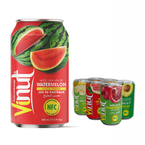 Boisson au jus de pastèque 330ml Boisson sans sucre Vietnam Usine Prix Échantillon gratuit - Product Image 1