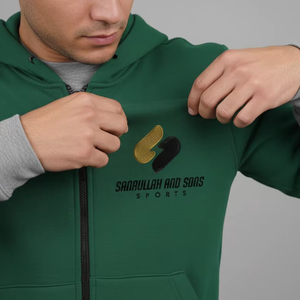 Men Athletic Full Zip Hoodie Custom Sportswear Training Sweatshirt Breathable Comfort Fit Gym Fitness Wear Hoodie - Product Image 5