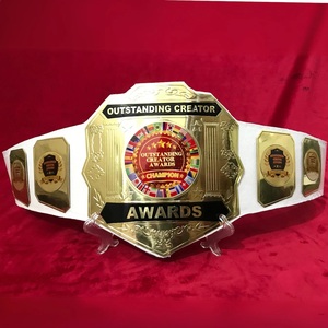 Ceinture de championnat avec logo personnalisé, ceinture de récompense personnalisée, style médaille d'or, trophée sportif, cuir original - Product Image 5