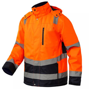 Chaqueta de Trabajo Econex Deportiva para Hombre, Alta Visibilidad, Reflectante, Certificada CE, Resistente al Desgarro, Poliéster, Impermeable, Uniforme de Seguridad - Product Image 3