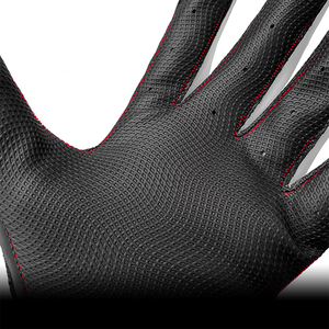 Gants de frappeur de baseball en cuir véritable pour adultes, cuir noir, sangle et boucle réglables, pour hommes et femmes, gants de softball - Product Image 3