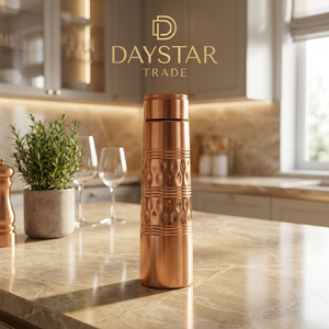 Thermos Daystar Trade en cuivre pur, 34 oz, classique, étanche, bouteille d'eau portable avec bouchons sans BPA pour un usage domestique - Product Image 1