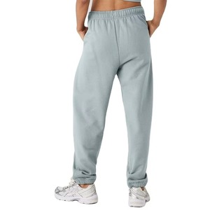 Pantalon Harem en molleton uni pour femme, taille mi-haute, cordon élastique, coupe ample, longueur intégrale, avec poches, style automne - Product Image 2