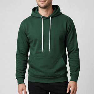 Sweat à capuche pour homme, pull-over uni personnalisé, sweat à capuche en molleton épais, poche kangourou, mélange de coton 100%, coupe décontractée - Product Image 4