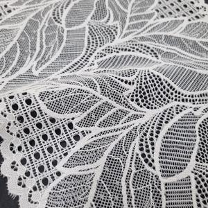 Bande de dentelle élastique personnalisée en nylon et élasthanne, motif floral, couleur personnalisable, légère, extensible, 20 cm, tricotée chaîne, pour lingerie - Product Image 1