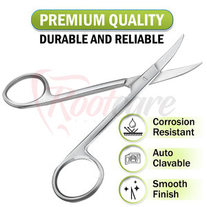 High Quality <b>Gum</b> Scissors Surgical Curved Blade Dental Scissors For Professional Clinic Use Strong Stainle - Product Image 2