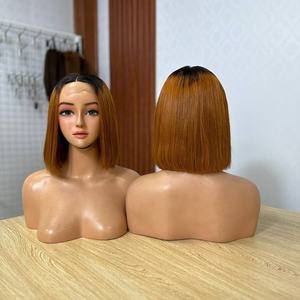 วิกผมบ๊อบขายดี วิกผมเวียดนามแท้ วิกผมหน้าผากลูกไม้ วิกผมมนุษย์แบบไม่ต้องใช้กาว วิกผมปิดหน้าผากลูกไม้แบบตรง วิกผมลูกไม้แบบสั่งทำพิเศษ - Product Image 1