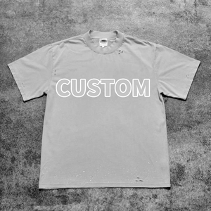 2026Spring Summer Vintage Distressed Washed Men Oversized <b>Tshirts</b> Custom Your Own Logo 100% Cotton Heavyweight Acid Wash T-Shirt - Product Image 3