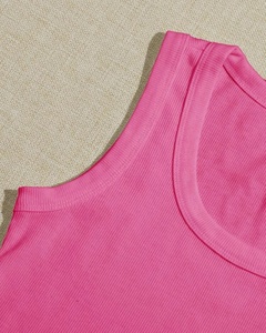 Wholesale Summer Tight Vest <b>Plain</b> <b>Crop</b> <b>Tops</b> Wholesale <b>White</b> Ribbed Running Tank <b>Top</b> for Women Workout Tank <b>Top</b> - Product Image 3