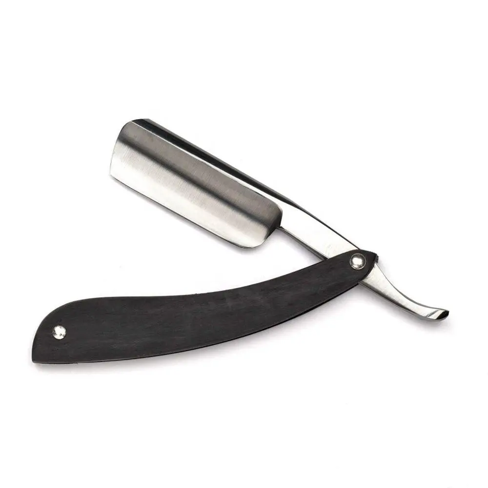 Neuzugang hölzernes Griff gerader Rand Rasiermesser für Herren hochwertiger deutscher Stahl manuell gerades Maul Barbier-Rasiermesser