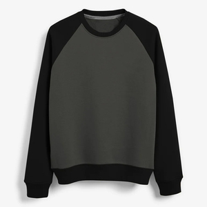 Sudadera de Forro Polar de Algodón para Hombre, Estilo Urbano, Bordada Personalizada, 300-500 GSM, Cuello Redondo, Hombros Caídos, Color Sólido - Product Image 1