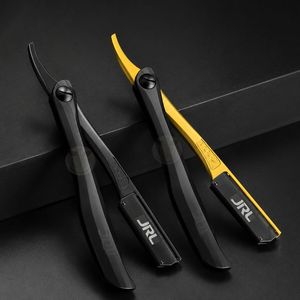 JRL - Maquinilla de Afeitar Magnética de Lujo en Oro y Negro, de Acero Inoxidable, con Logotipo Personalizado para Barberos Profesionales, Cuidado de la Barba - Product Image 1