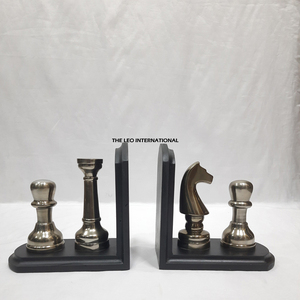 Porte-livres en métal finition argentée motif note de musique, idéal pour bureau, espace de travail créatif et décoration intérieure artistique, provenance Inde - Product Image 3