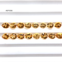 100% Batu Permata Citrine Kuning Alami C2 Potongan Pir 5.00x4.00mm Dengan Warna Hangat Ideal Untuk Cincin Liontin Dan Perhiasan Buatan Tangan