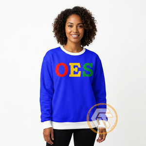 เสื้อสเวตเชิ้ตผู้หญิงสีน้ำเงิน OES ปักลายป้องกันรอยยับ แบรนด์ Greek Treasures คอกลม ทรงปกติ ผ้าฝ้ายถัก - Product Image 3