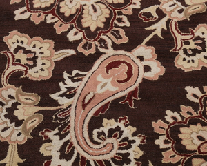 Tapis chaud antidérapant en laine tuftée à la main, couleur chocolat et rose clair, de haute qualité, fait main, écologique, pour salon, chambre d'enfants, hôtels - Product Image 3